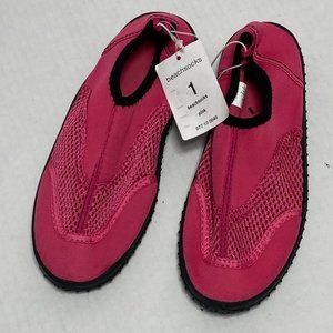 Girl's Size 1 Beachsocks Aqua Sock Water Shoes
